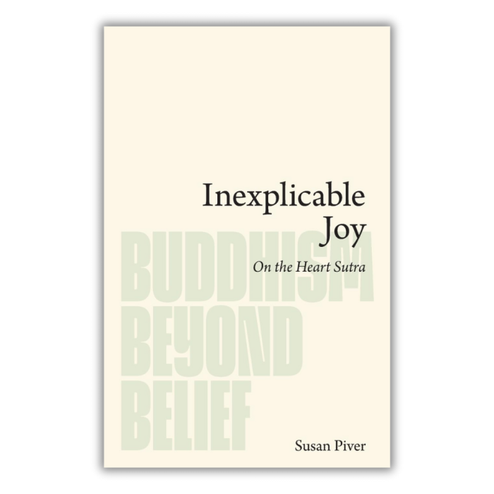 The cover of Susan Piver’s Inexplicable Joy is shown. The book is one of the five best Buddhist books released in January 2025, as featured by Balanced Achievement.